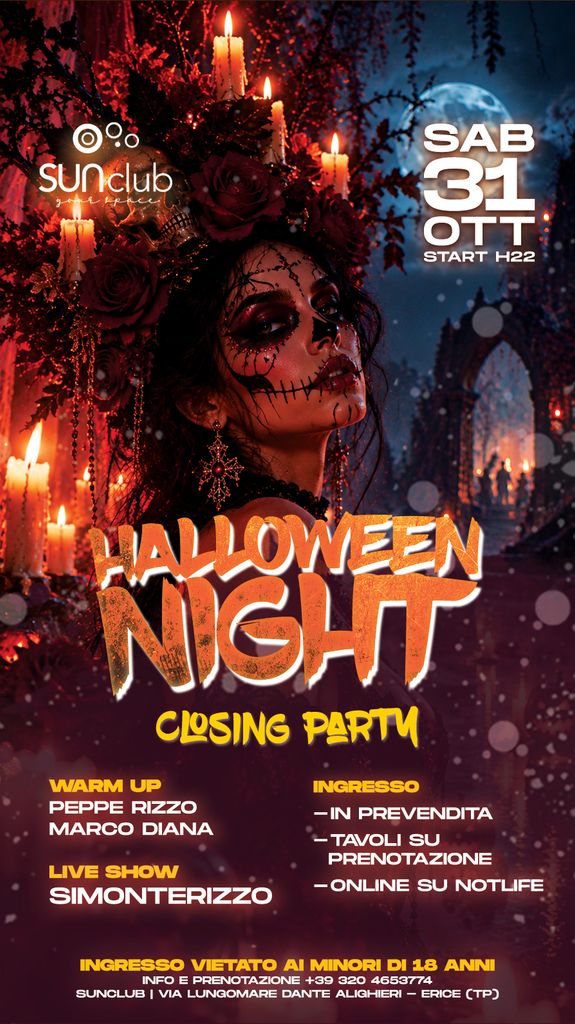 Locandina Sunclub Halloween Night