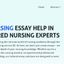 Online Nursing Essay Help 