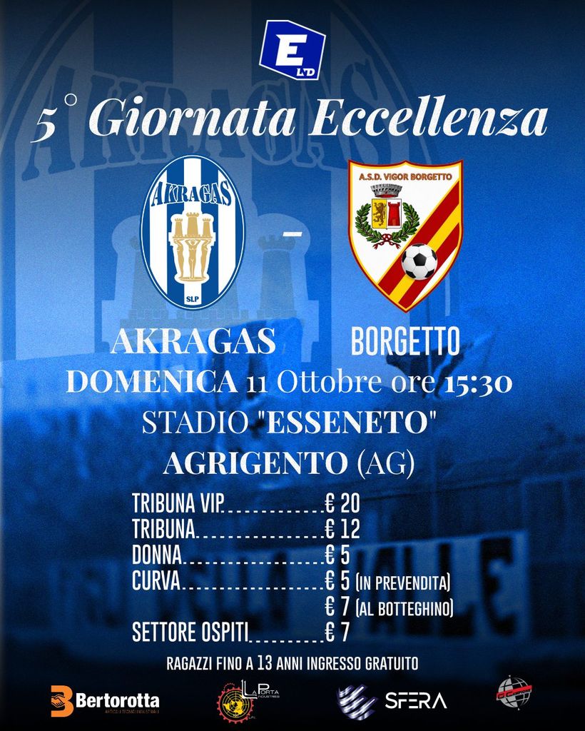 Locandina Virtus Akragas Slp- Borgetto